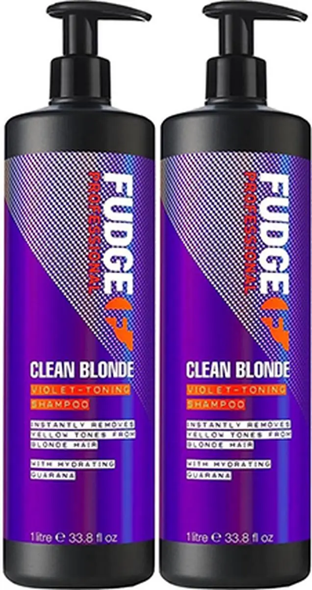 Fudge Clean Blonde Zilvershampoo 2x1000ml