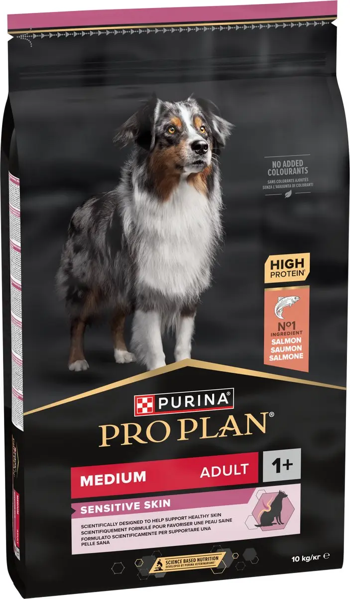 Pro Plan Sensitive Skin Medium Adult Hondenvoer 10kg - Zalm