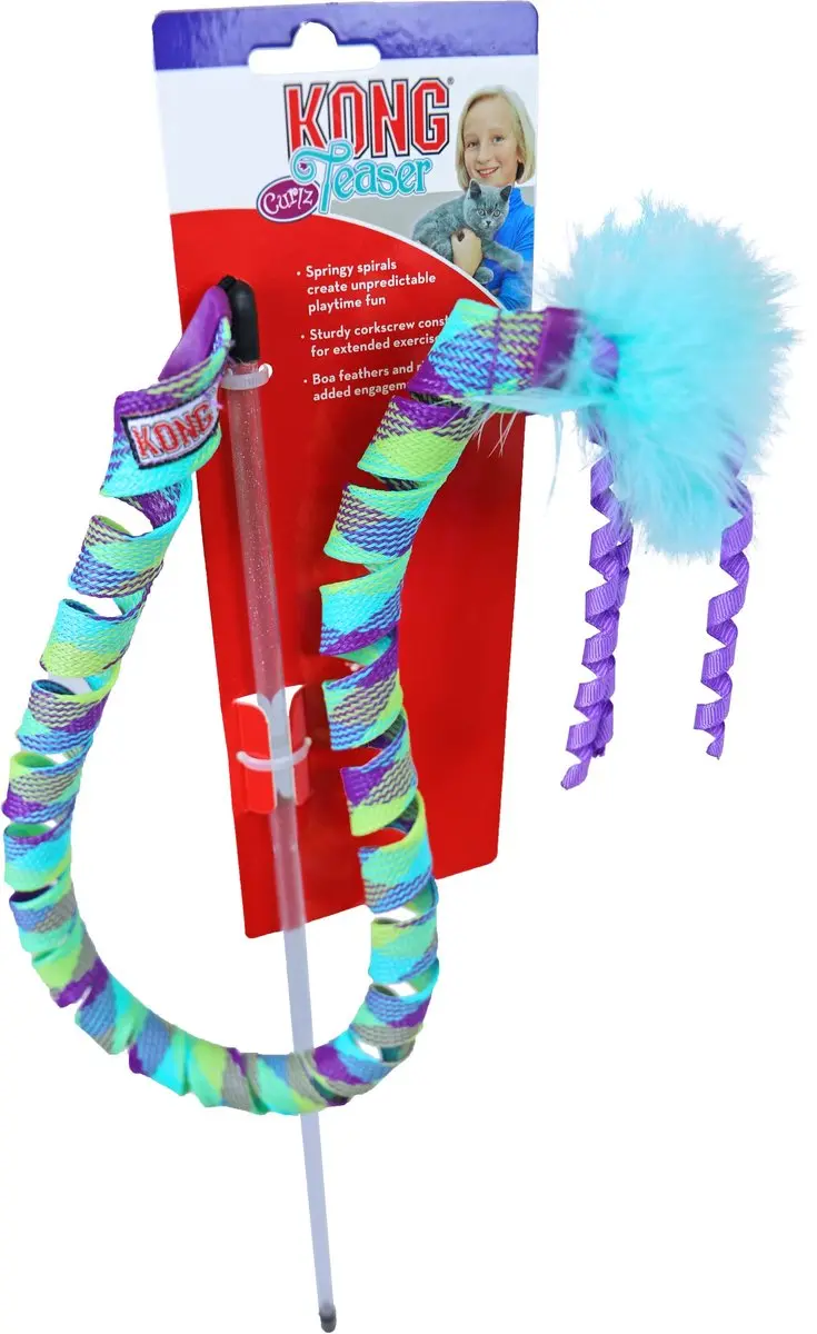 KONG Curlz Katten Speeltje - Turquoise/Paars