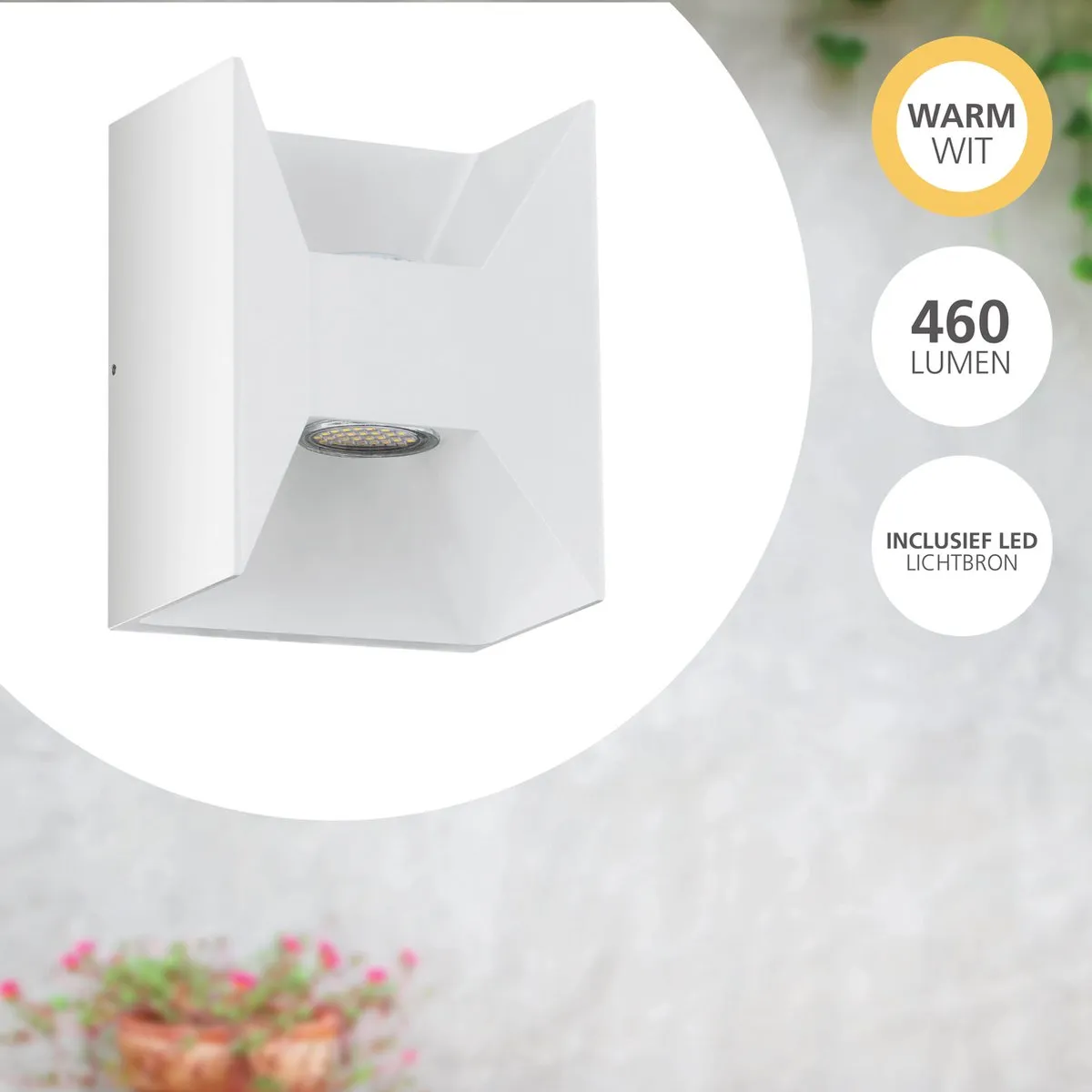 Eglo Morino Wandlamp Buiten LED 18cm - Wit - afbeelding 6 van 6