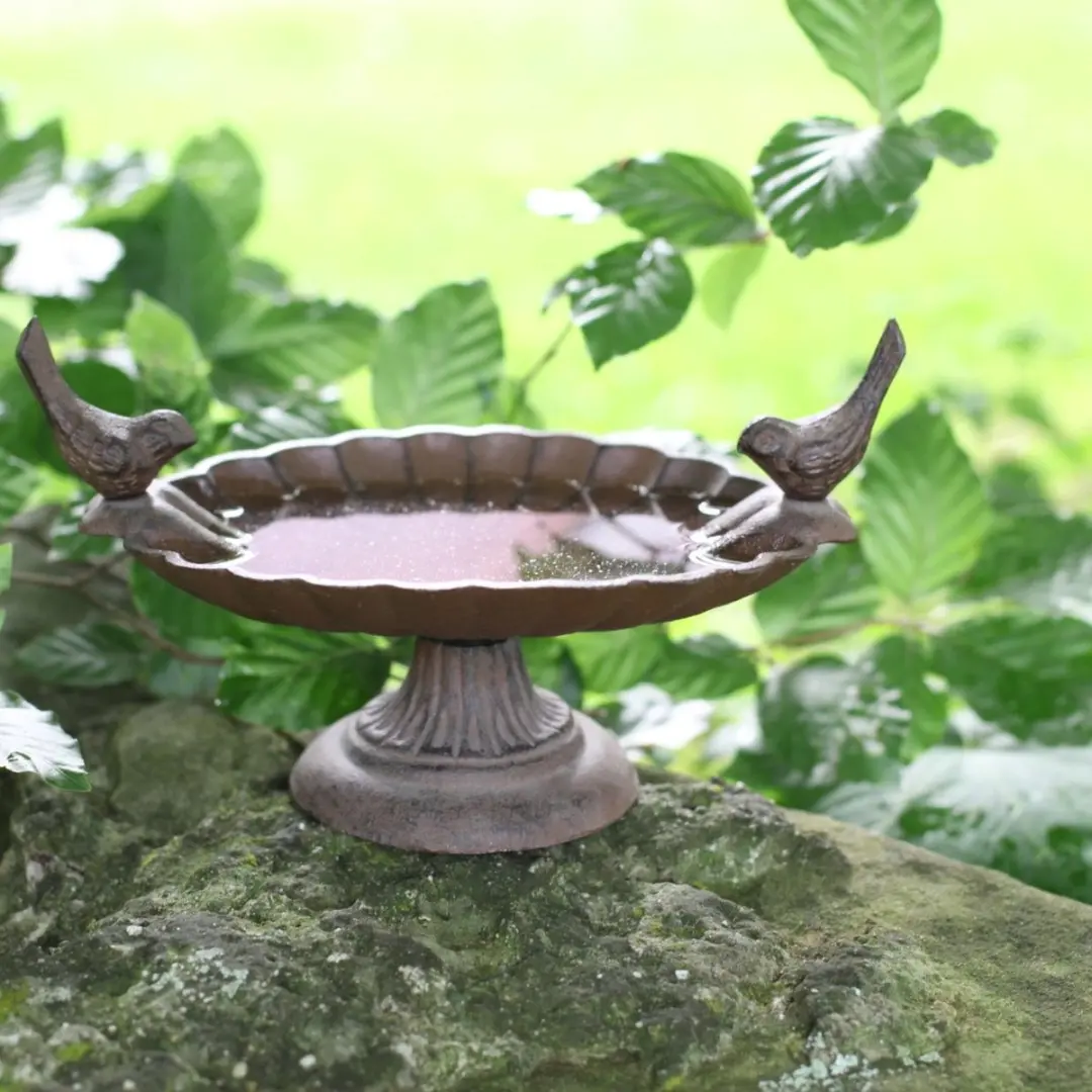 Esschert Design Vogelbad Gietijzer Bruin 21x15x12cm
