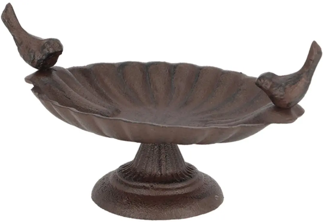 Esschert Design Vogelbad Gietijzer Bruin 21x15x12cm - afbeelding 6 van 6