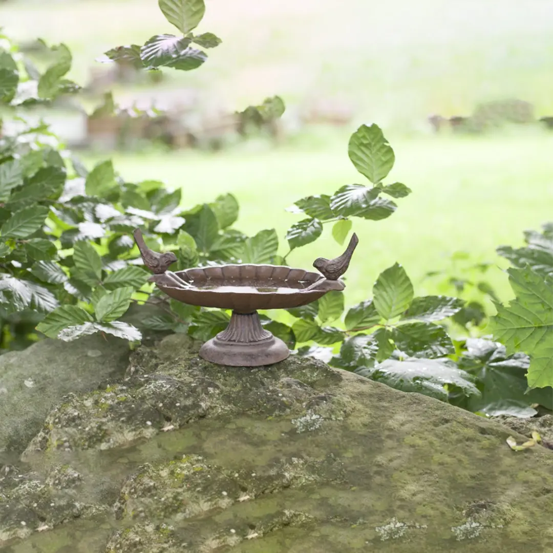 Esschert Design Vogelbad Gietijzer Bruin 21x15x12cm