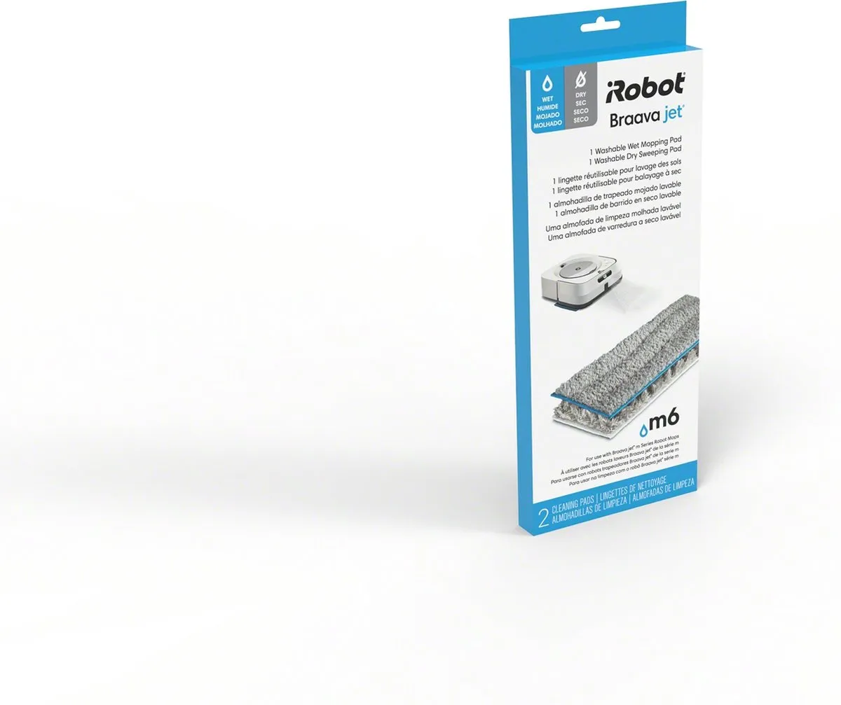 iRobot Braava jet m6 Wasbare Pads 2-pack - Grijs - afbeelding 3 van 6