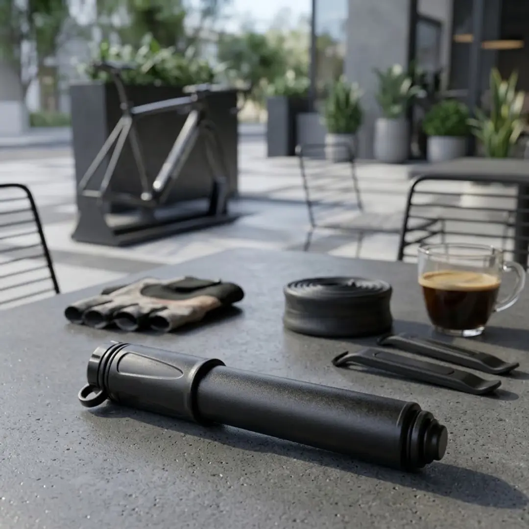 NuveX Mini Fietsbandpomp Aluminium - 100 PSI - Zwart