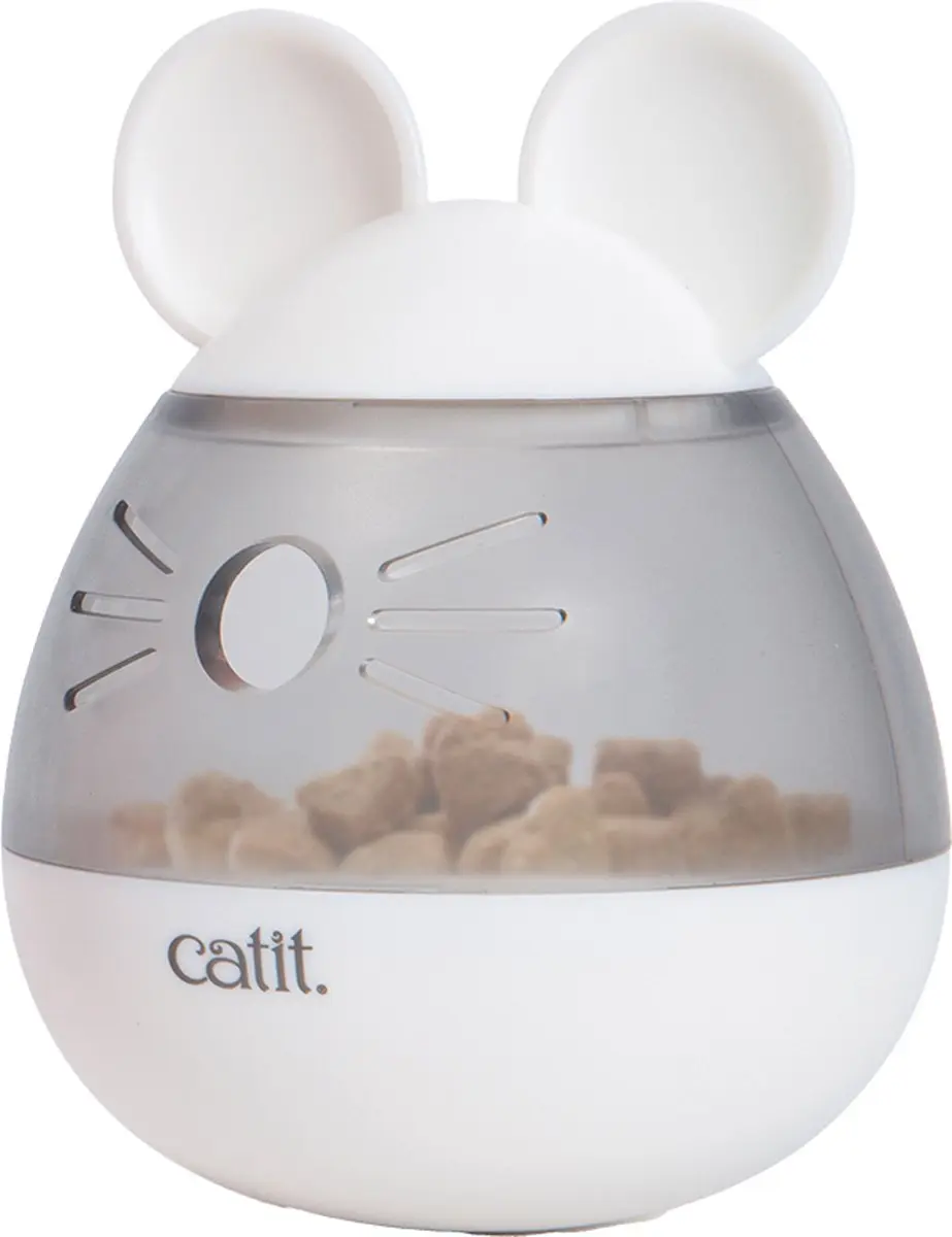 Catit Ca Pixi Treat Dispenser Muis - 8x8x10cm - Wit - afbeelding 6 van 6