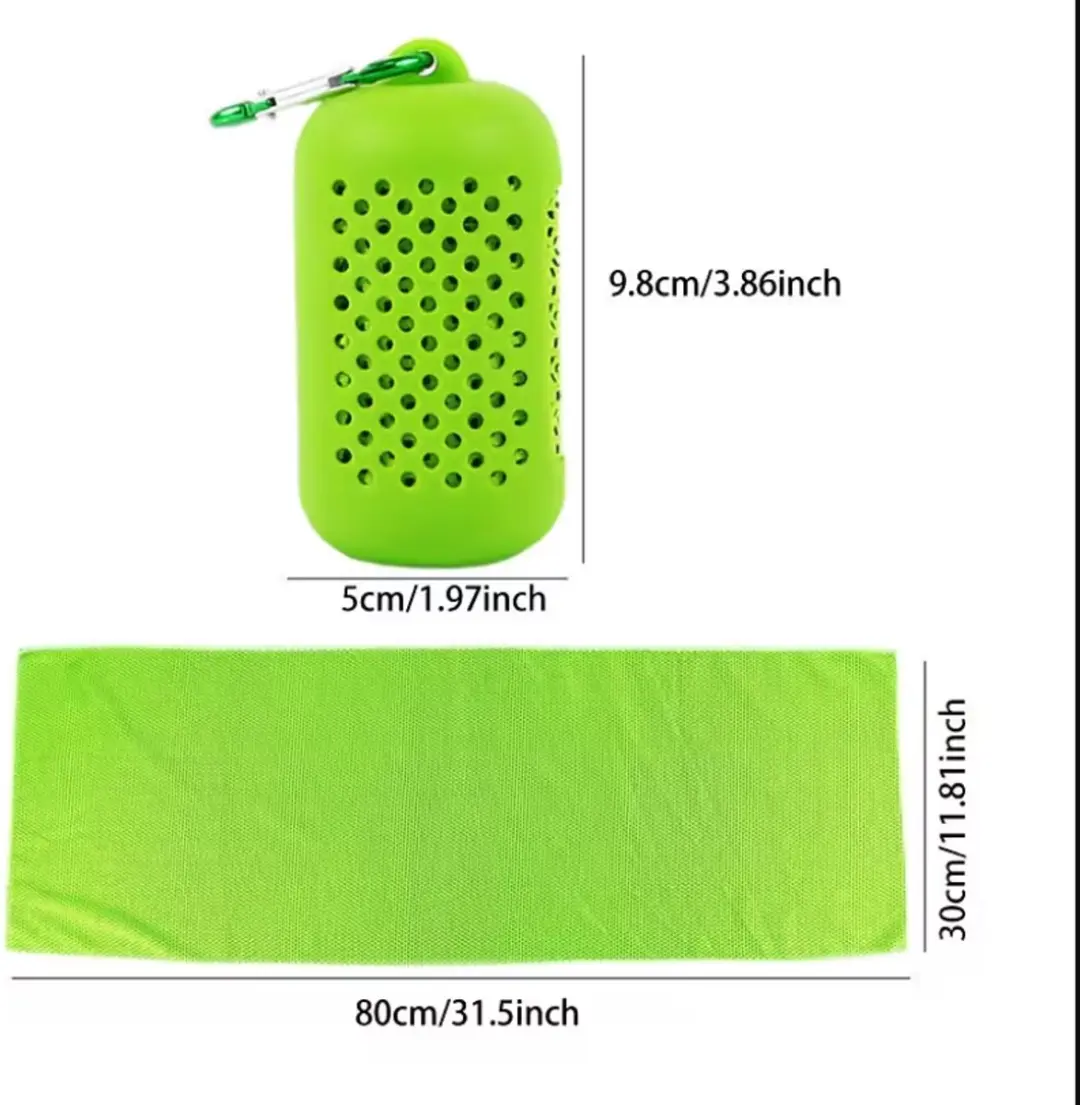 NuveX Groene Reishanddoek - Sneldrogend Koelend Microvezel