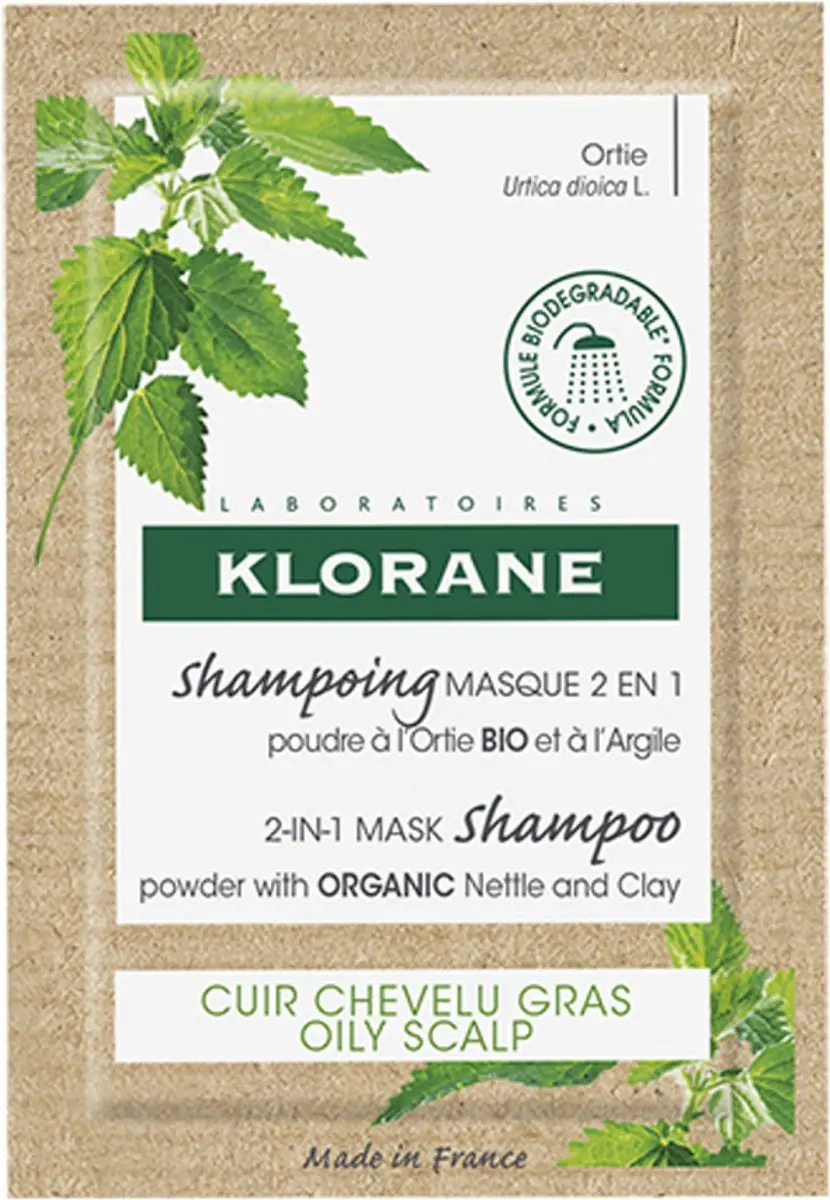 Klorane Haar Ortie 2-in-1 Masker Shampoo Poeder 24ml