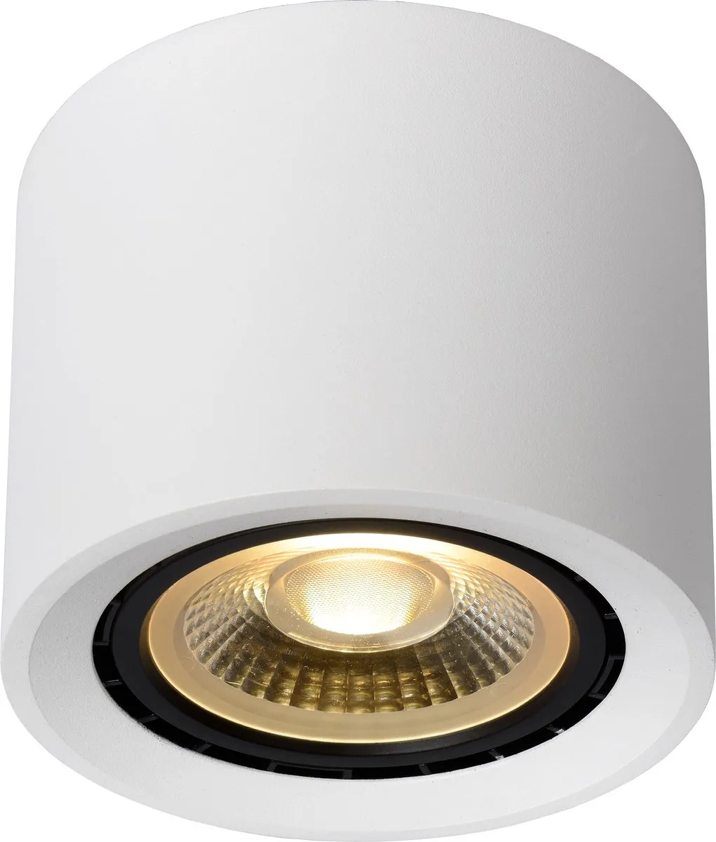 Lucide FEDLER Plafondspot Ø12cm - LED Dim to Warm 2200K/3000K - Wit