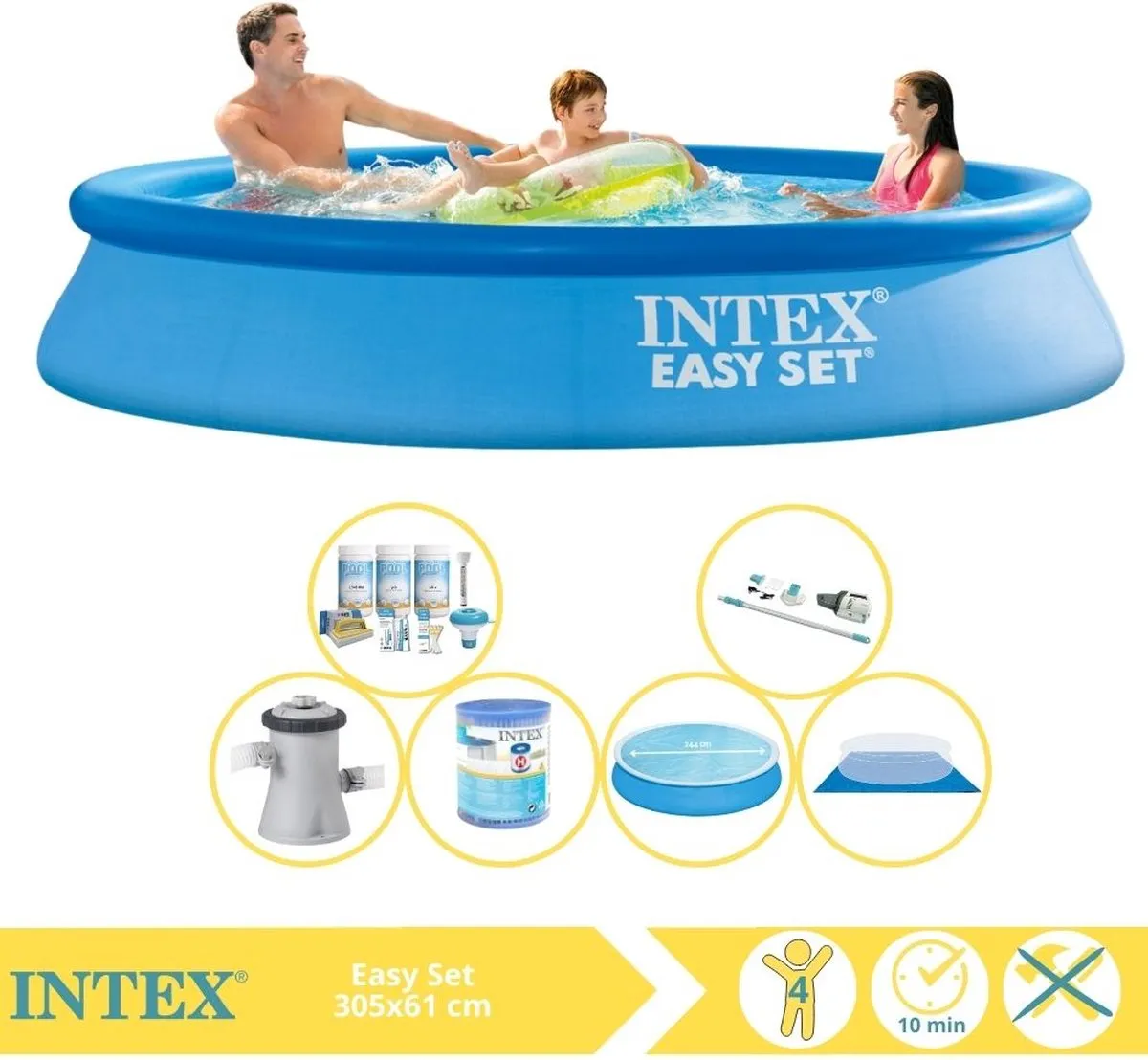 Intex Easy Set 28118GN Opblaaszwembad 305x61cm