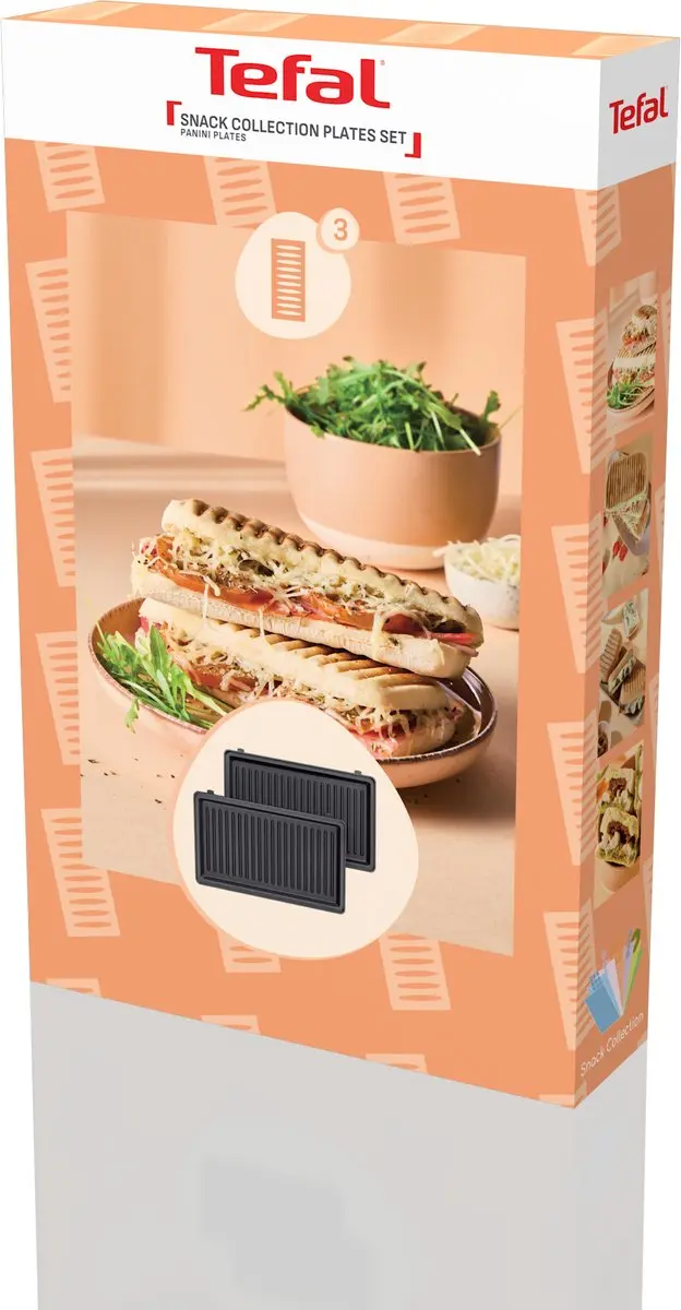 Tefal Snack Collection XA8103 Paniniplaten - 1 Platen - Zwart