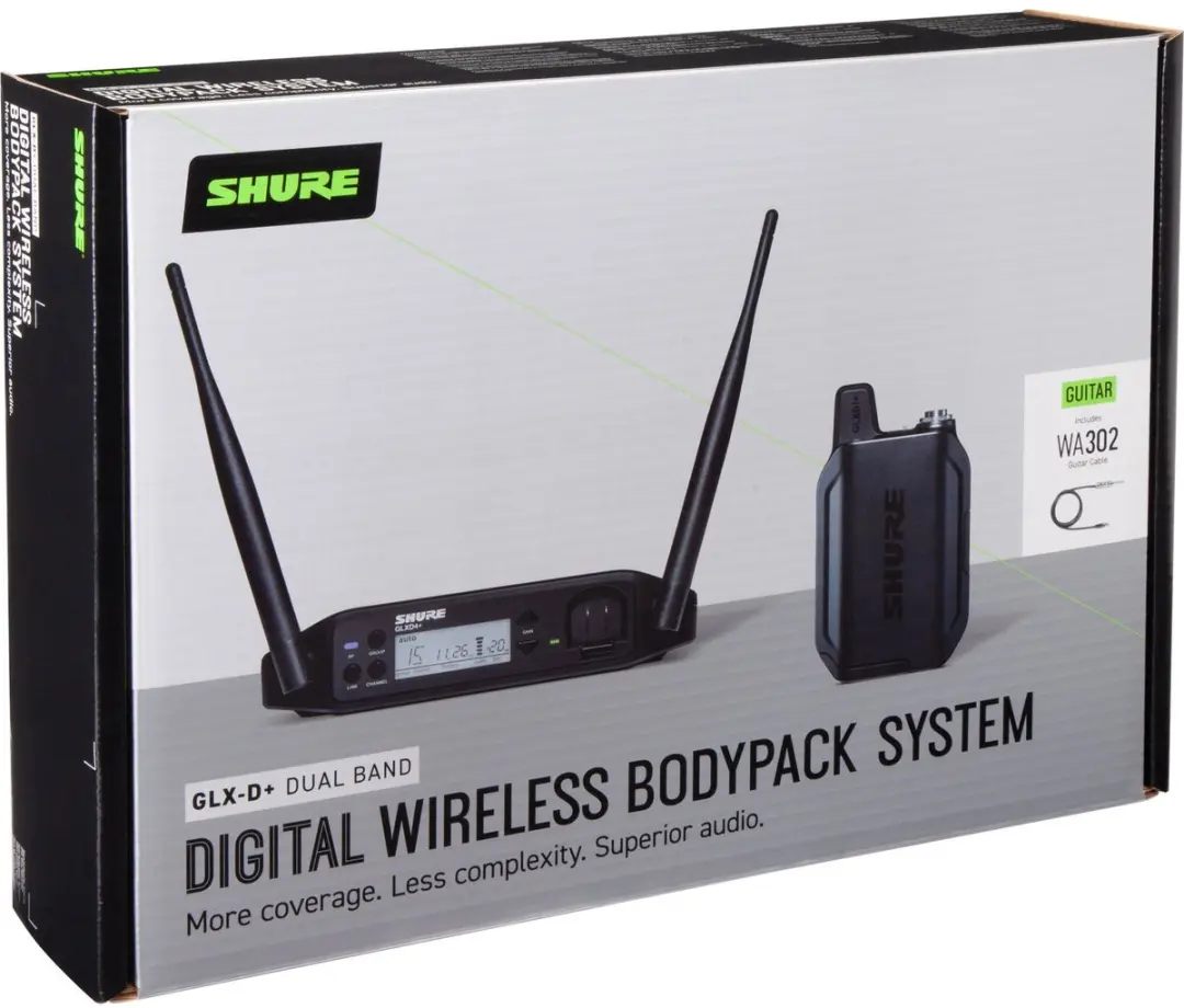 Shure GLXD14+ Digitaal Draadloos Gitaarsysteem - Zwart
