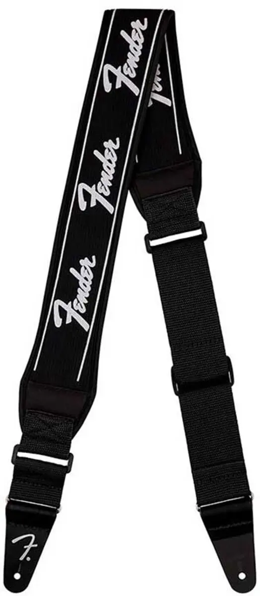 Fender Swell Neopreen Gitaarband - Zwart/Wit