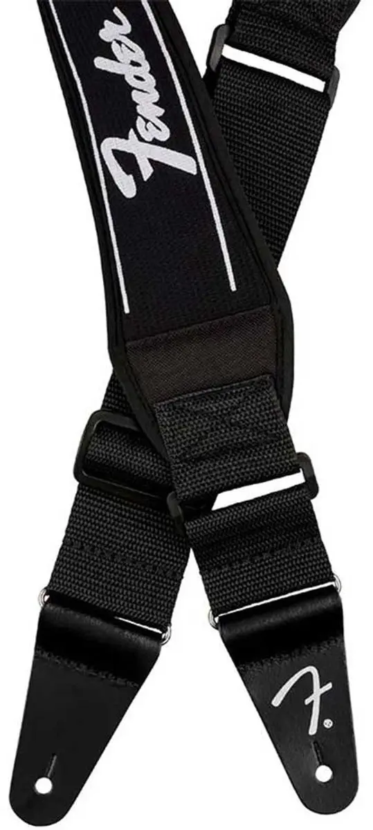 Fender Swell Neopreen Gitaarband - Zwart/Wit