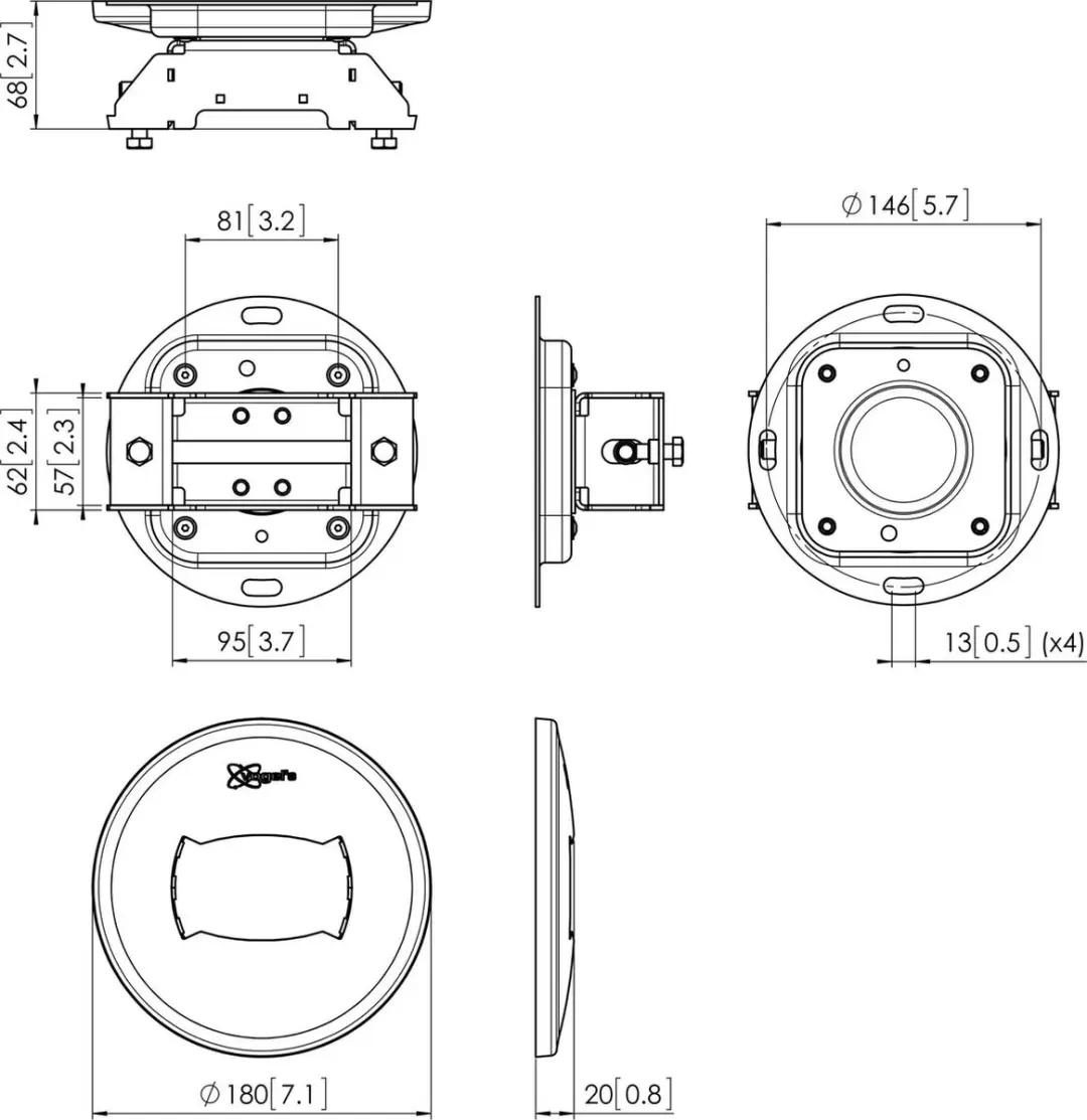 Vogel's PUC 1065 Plafondplaat - Zwart