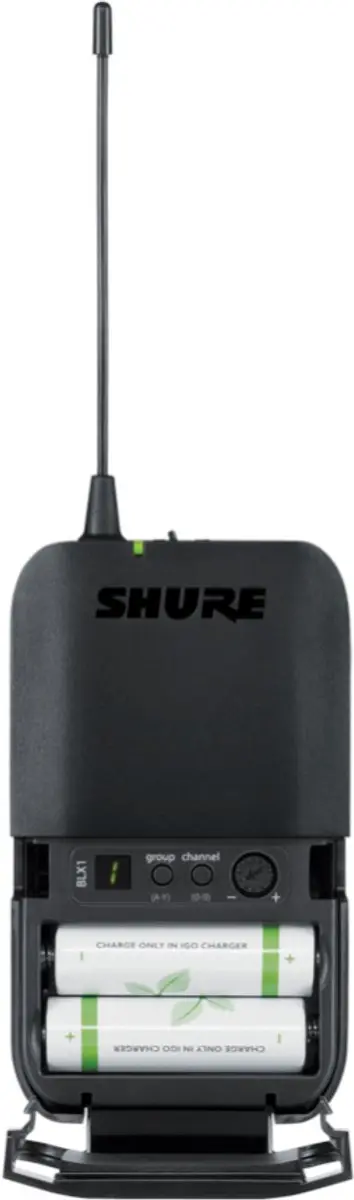 Shure BLX1-K14 Beltpack Zender - 614-638 MHz - Zwart
