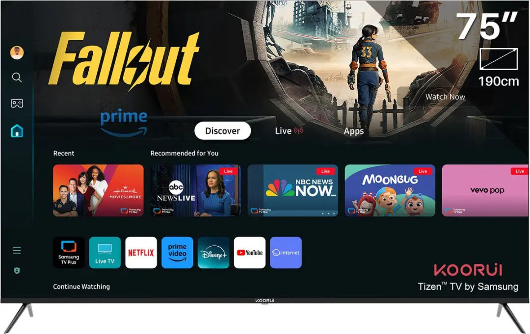 Koorui Tizen Samsung Smart TV QLED 4K 75"