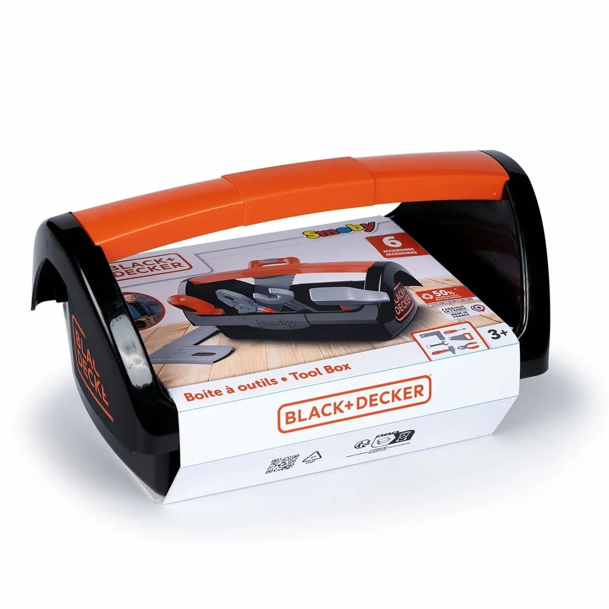 Smoby Black & Decker Speelgoedgereedschapskoffer - 6 Stuks Multi