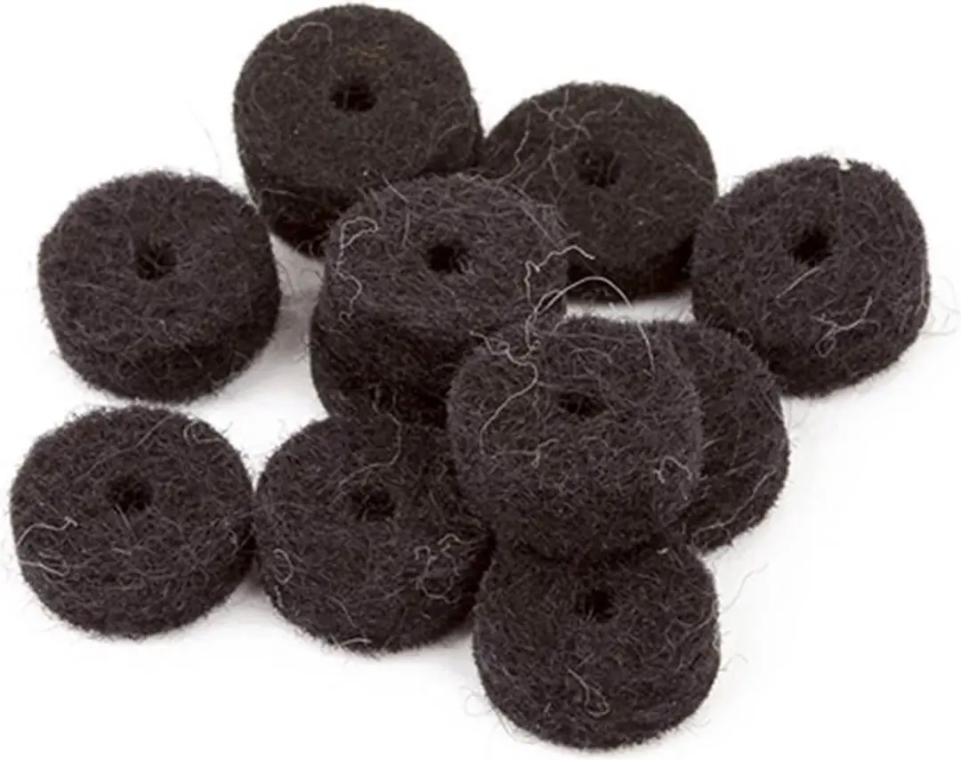 Fender Strap Button Viltwasjes - 12 Stuks - Zwart