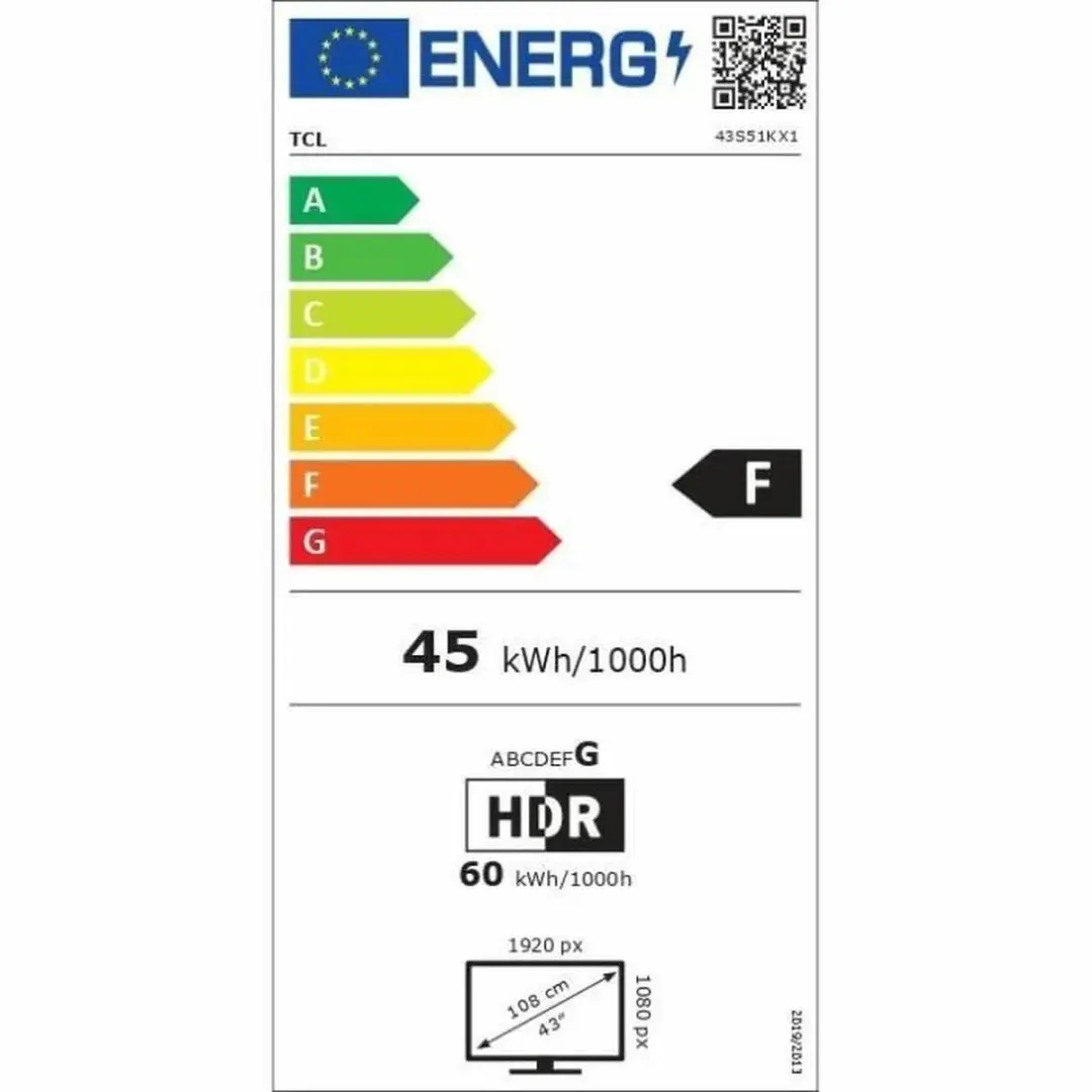 TCL 43S51K Smart TV 43" - Full HD QLED - Zwart
