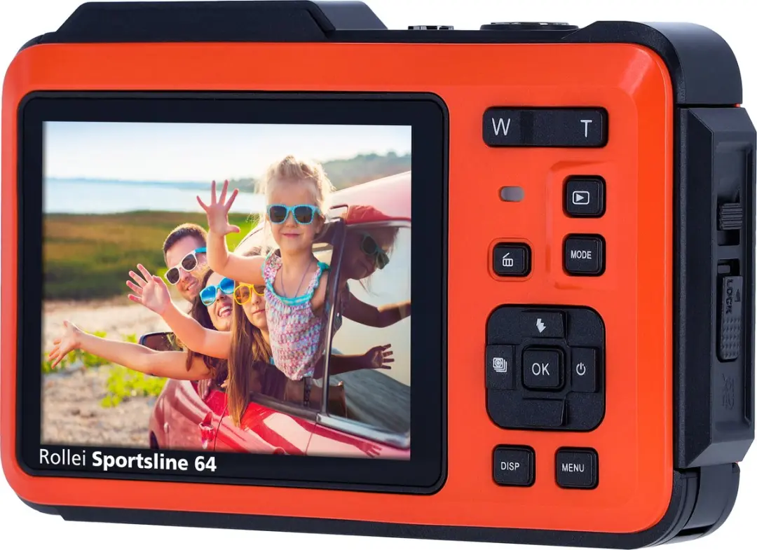 Rollei Sportsline 64 Selfie Compactcamera 64MP - Oranje - afbeelding 6 van 6