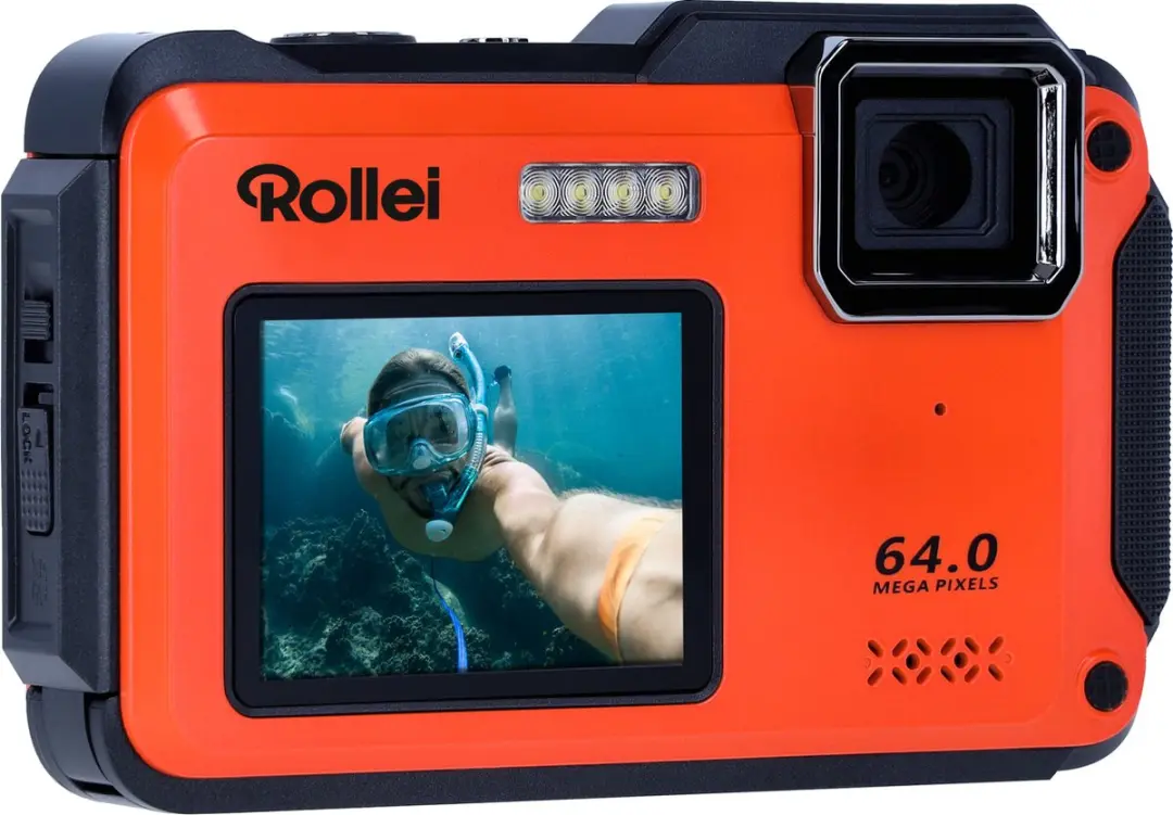 Rollei Sportsline 64 Selfie Compactcamera 64MP - Oranje