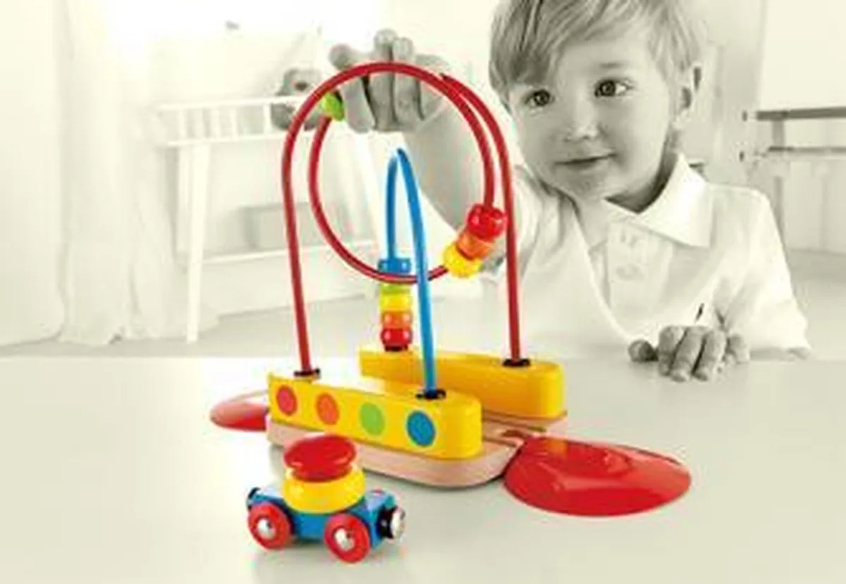Hape Regenboogkralen Rails E3811 - 4 Stuks - Geel