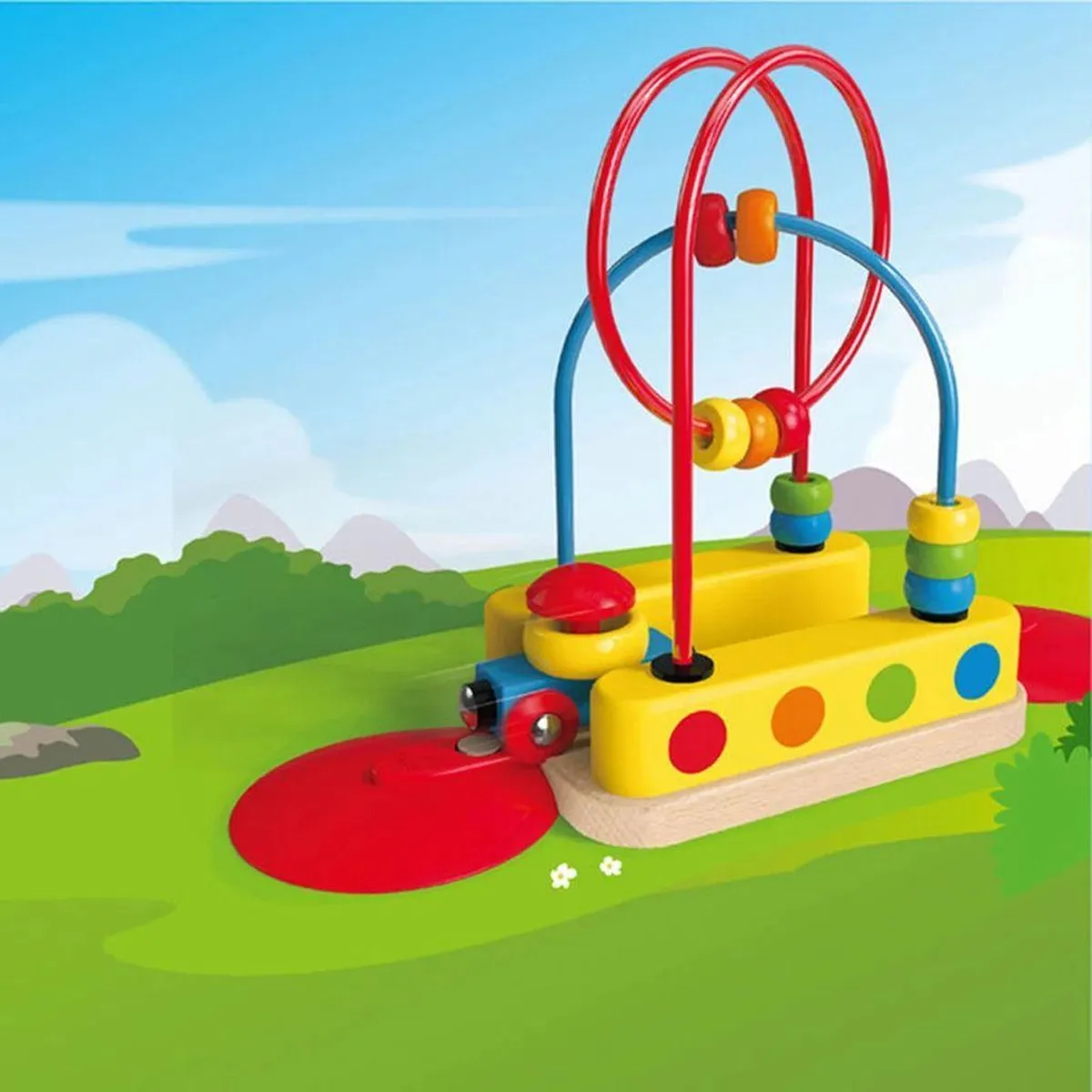 Hape Regenboogkralen Rails E3811 - 4 Stuks - Geel