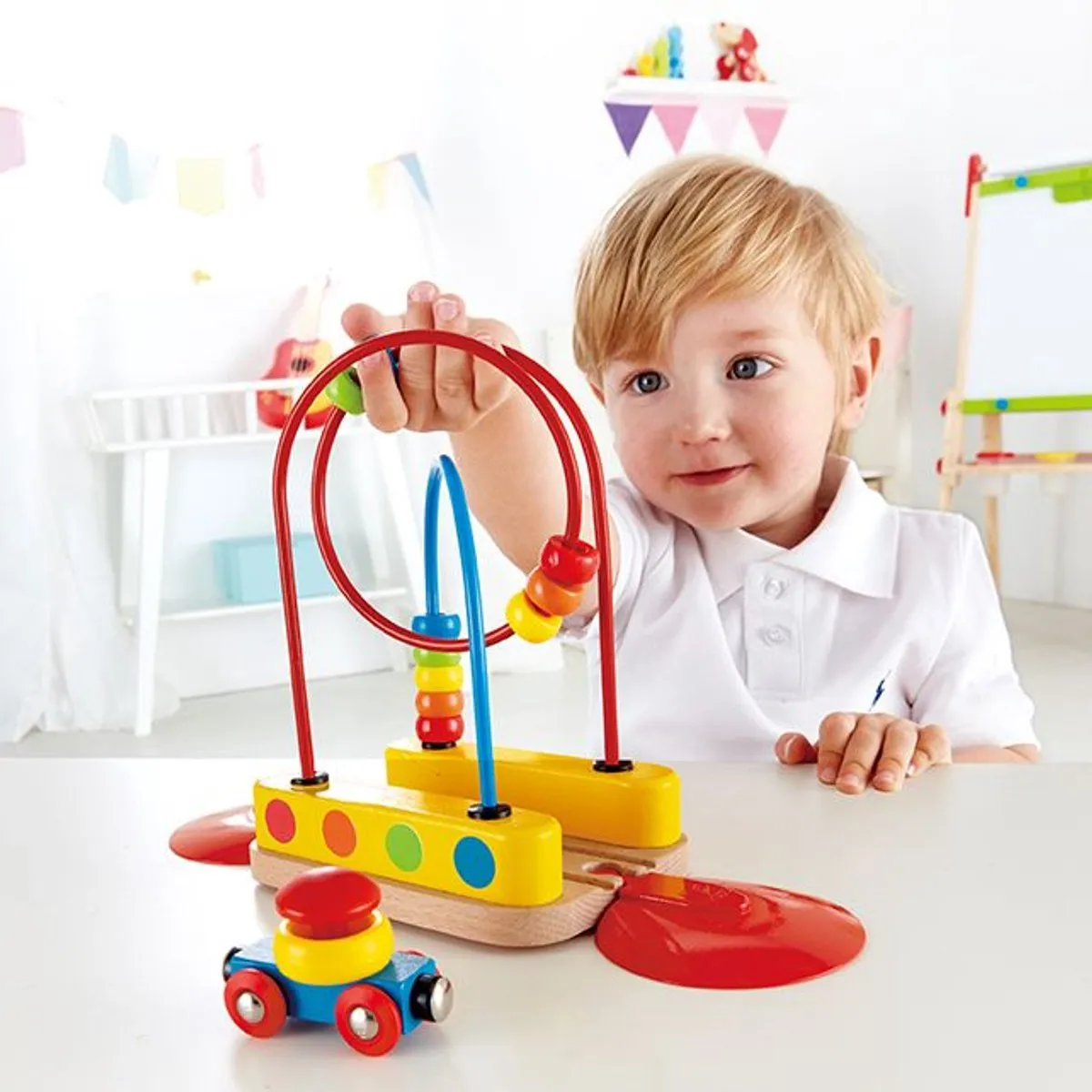 Hape Regenboogkralen Rails E3811 - 4 Stuks - Geel