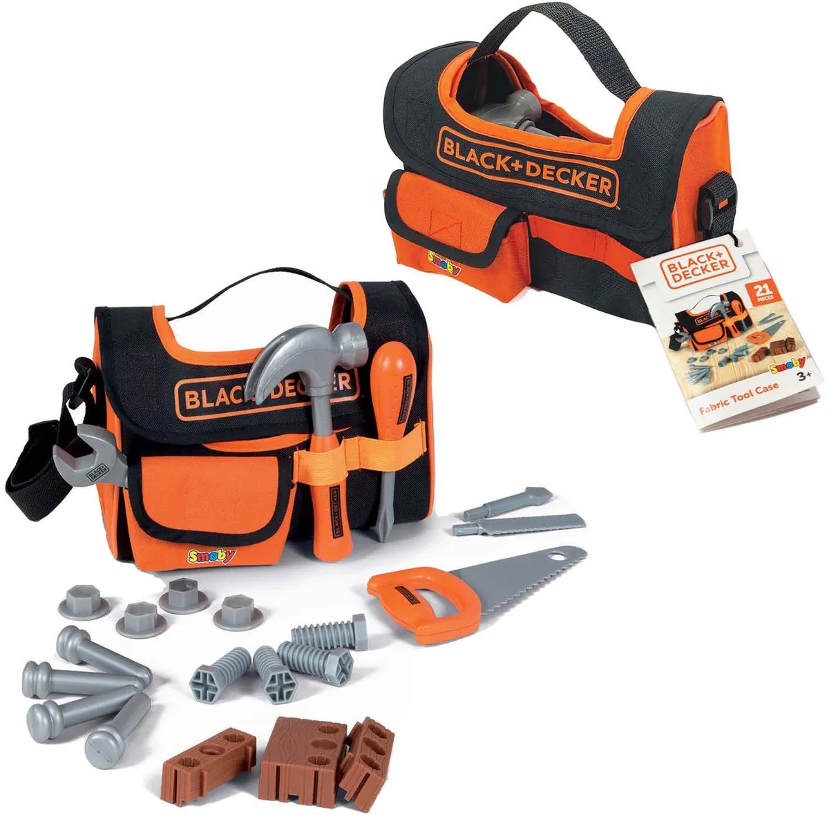 Smoby Black & Decker Speelgoed Gereedschapstas 21-delig - Zwart