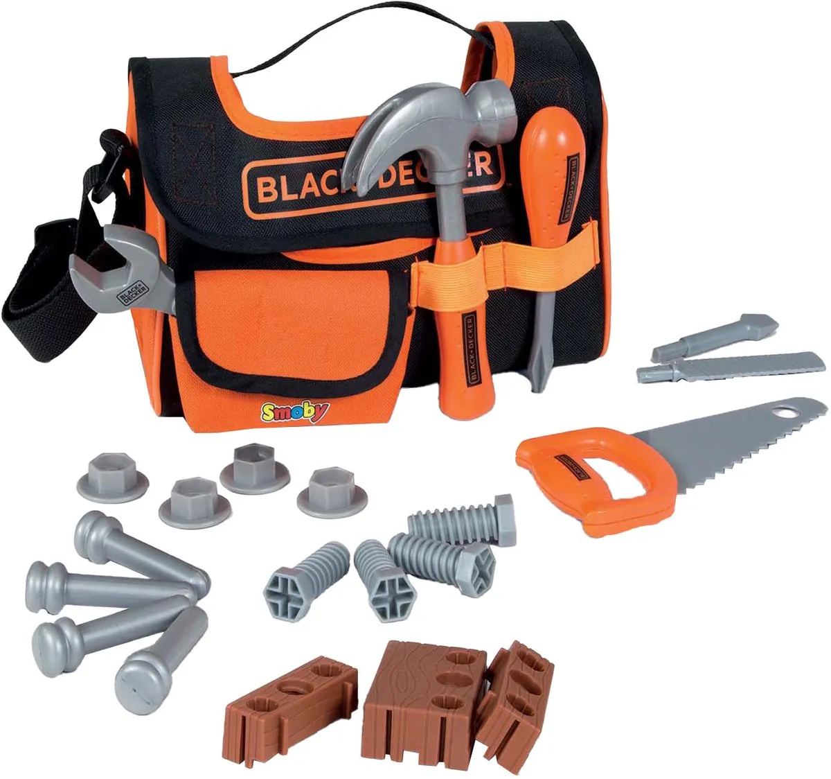 Smoby Black & Decker Speelgoed Gereedschapstas 21-delig - Zwart