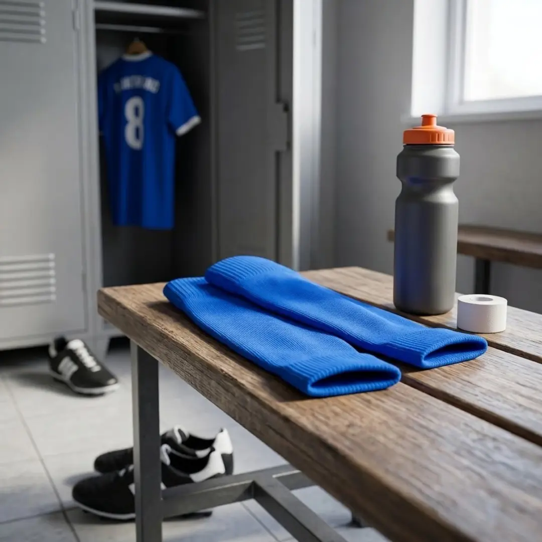 NuveX Compressie Voetbalsokken Blauw M - afbeelding 5 van 6