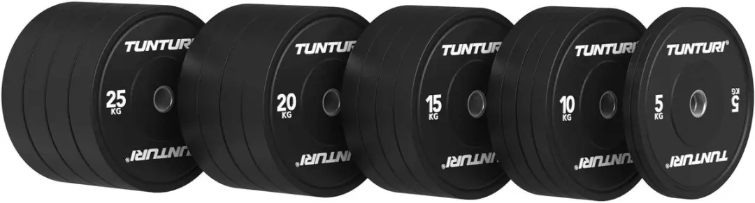 Tunturi Platinum Halterschijven Set 290kg - 18 Stuks - Ø45cm - Zwart