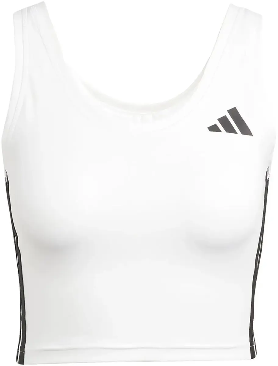 Adidas Train Essentials 3 Stripes Crop T-shirt L - Wit
