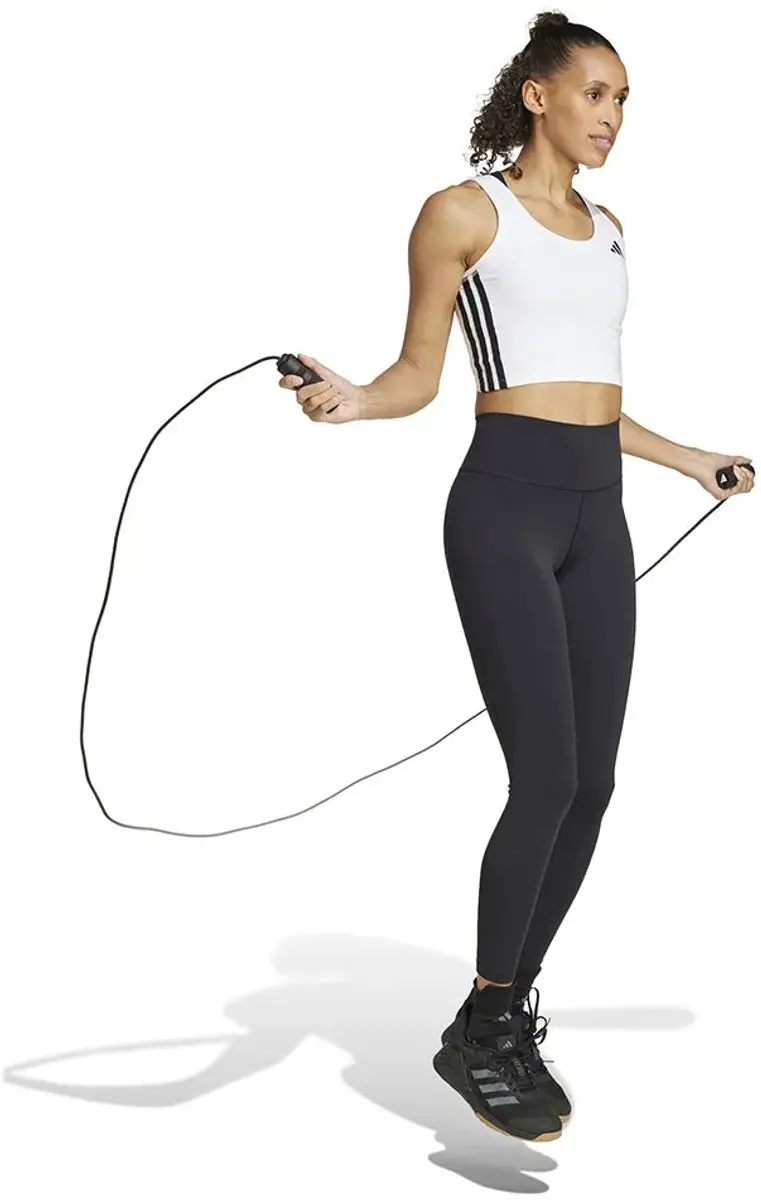 Adidas Train Essentials 3 Stripes Crop T-shirt L - Wit