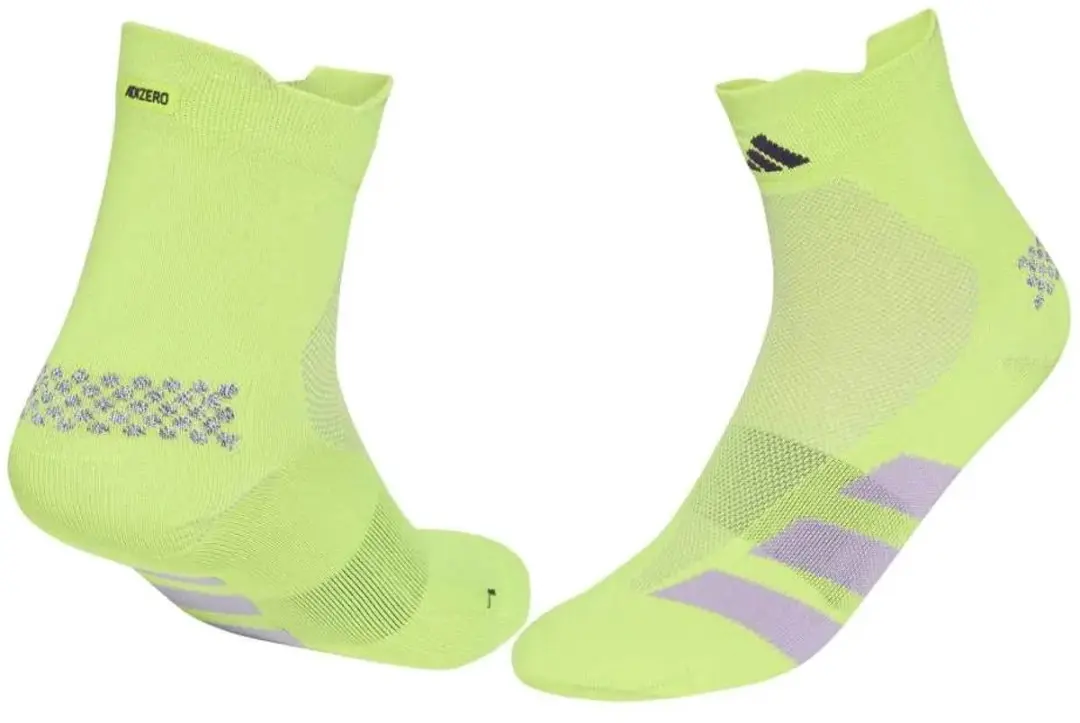 Adidas Running Adizero Quarter Sokken Geel