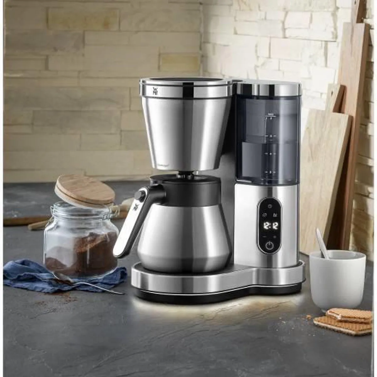 WMF Lumero 61.3020.1005 Geïsoleerd Koffiezetapparaat 8 Kopjes - 800W - Zwart/RVS - afbeelding 6 van 6
