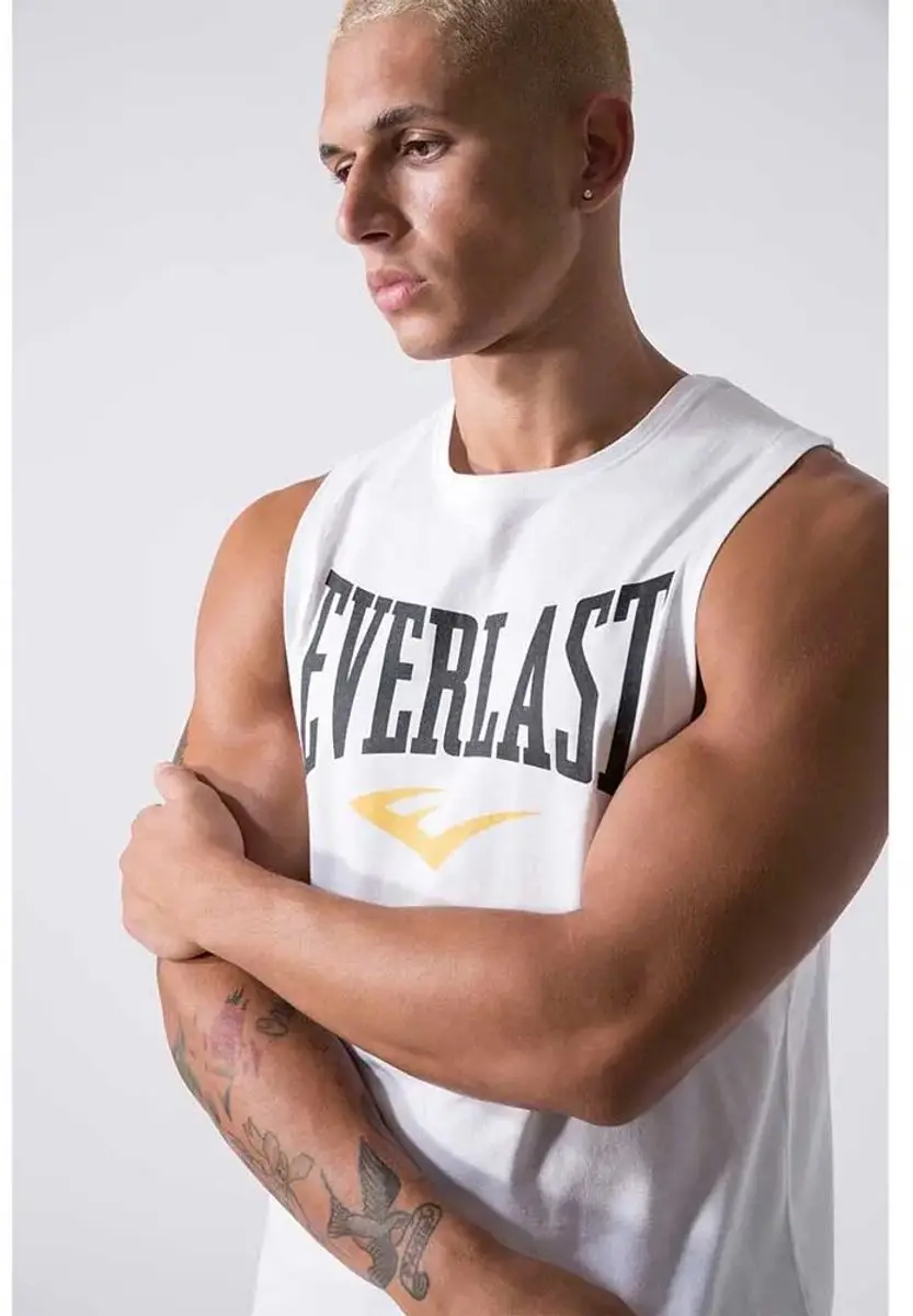 Everlast Logo Mouwloos T-shirt 2XL - Wit