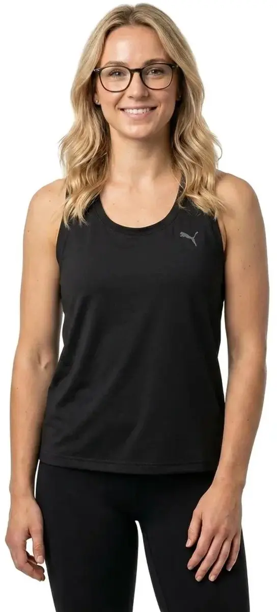 PUMA Pwrmode Mouwloos T-shirt - Zwart - XL