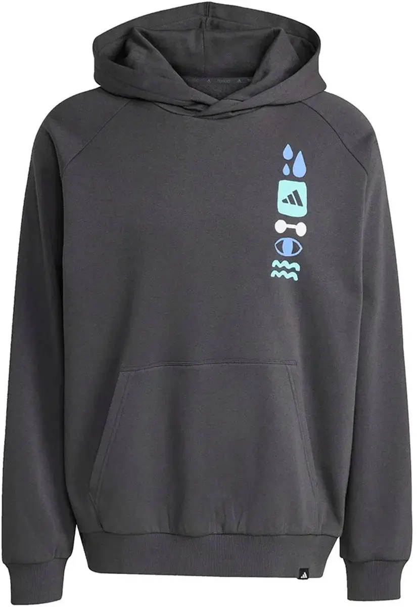 Adidas Power Graphic Hoodie - Grijs L