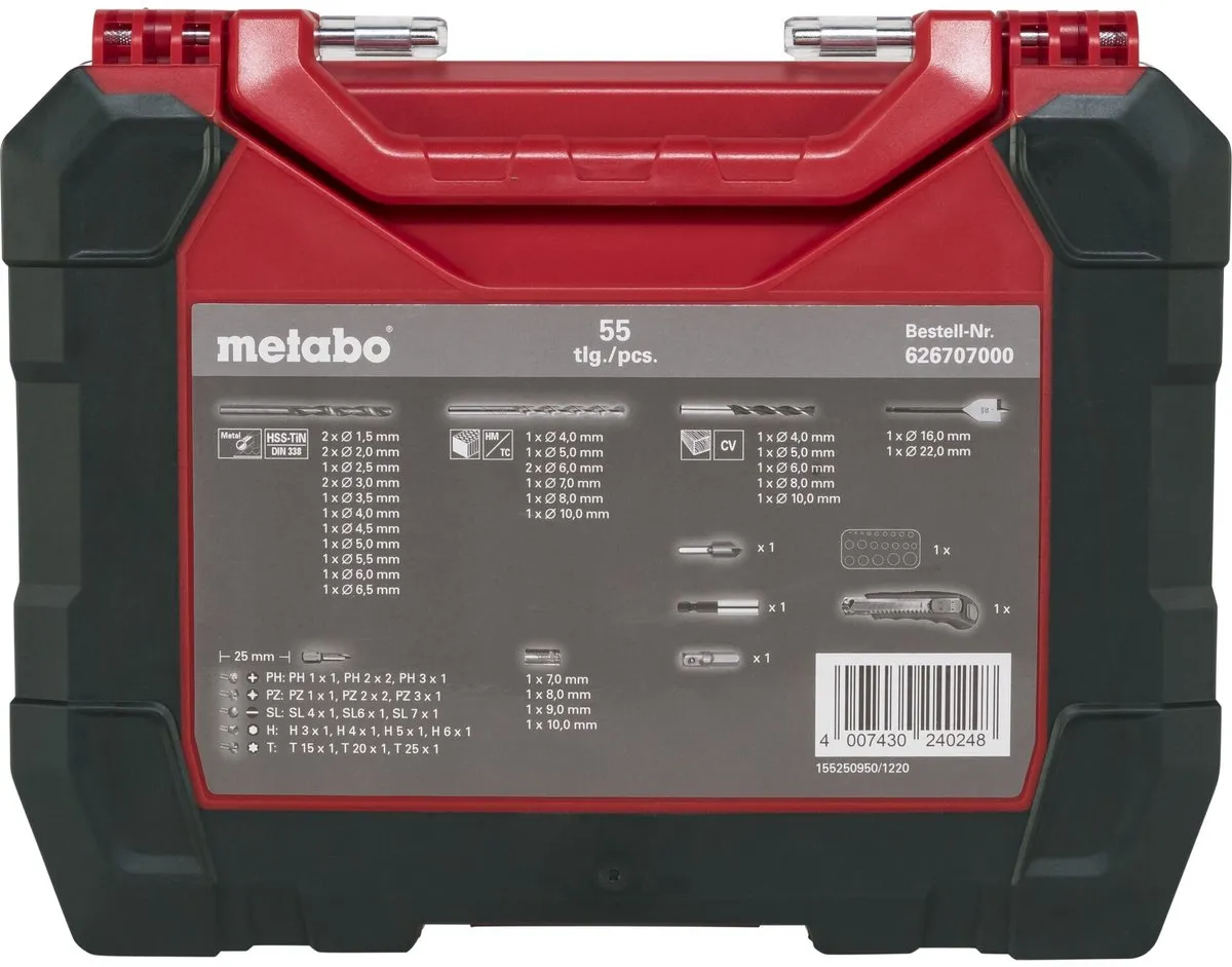 Metabo SP 55-delige Boor- en Freesset - Metaal/Steen