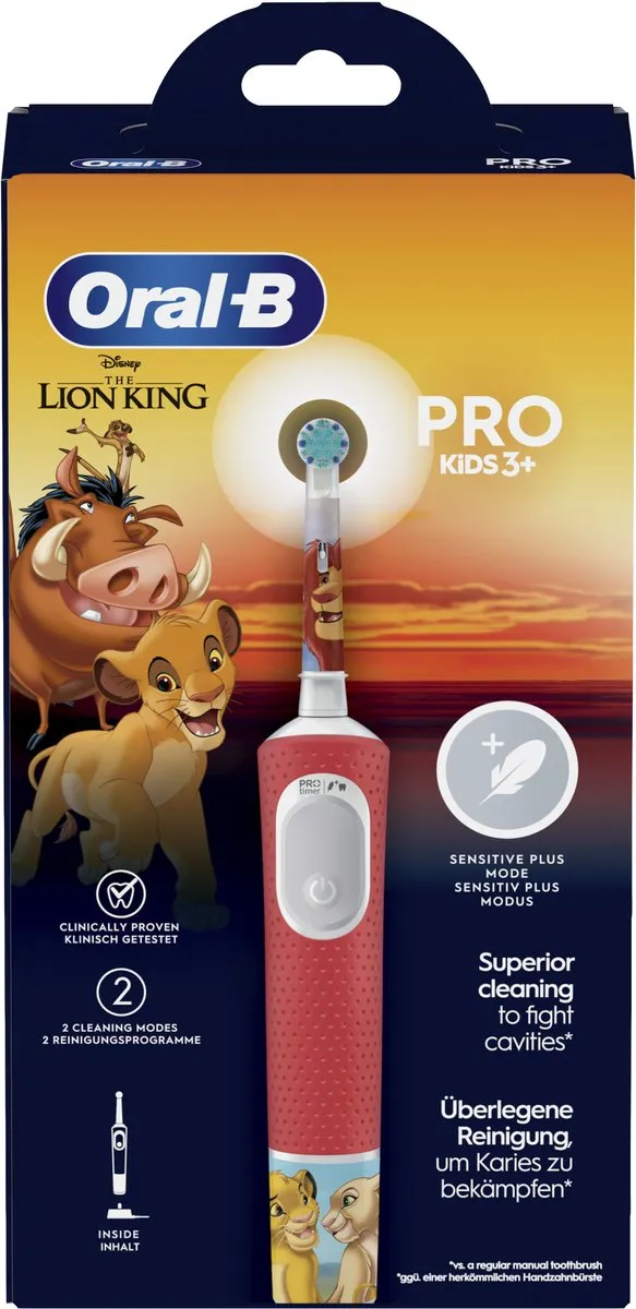 Oral-B Pro Kids Lion King Elektrische Tandenborstel - Rood/Wit