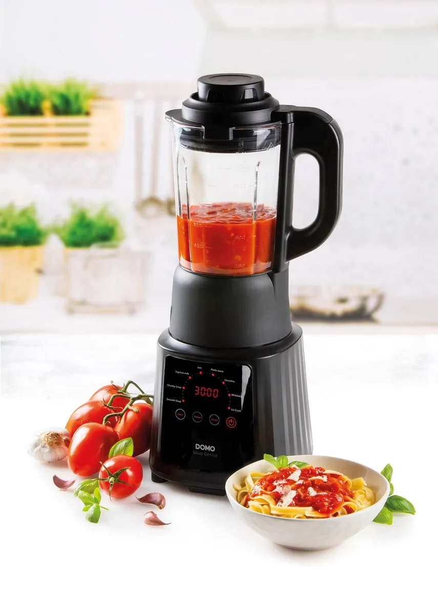 Domo DO726BL Soepmaker 'Soup Genius' - 900W - 1,2L - 8 Programma's - Zwart