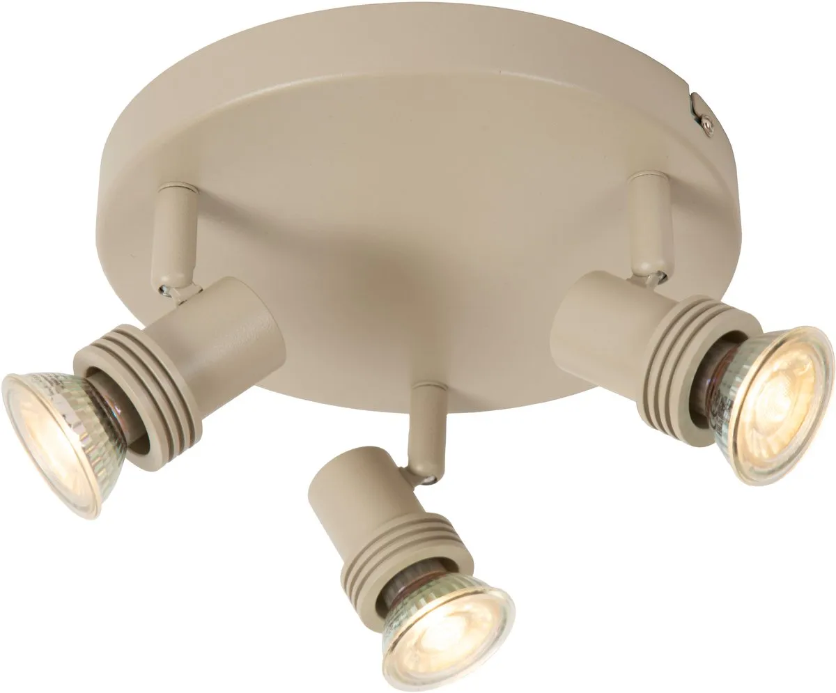 Lucide KIANTI Plafondspot Ø21cm 3xGU10 - Taupe