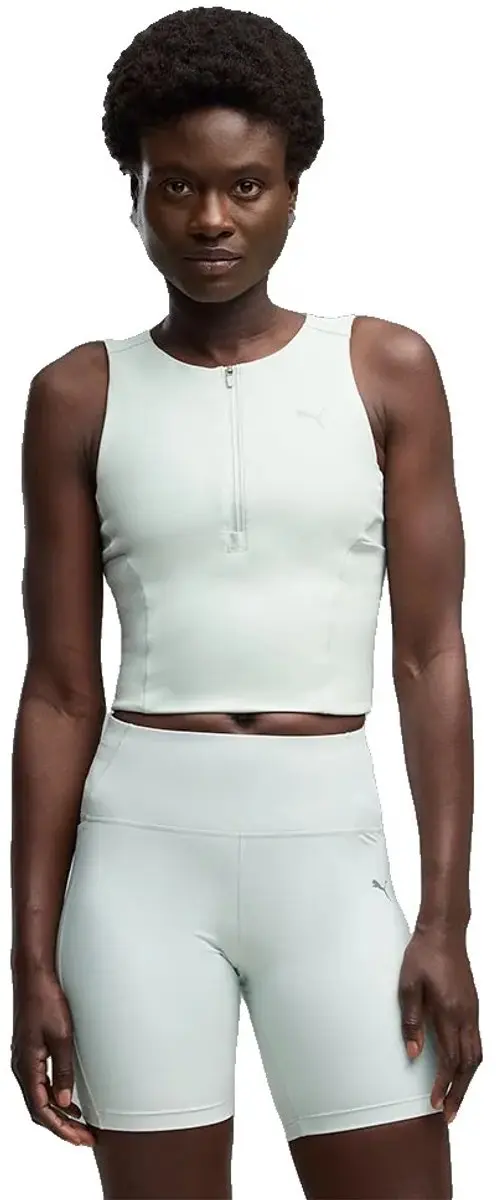 PUMA Lightstride Crop Mouwloos T-shirt Créme De Mint XS