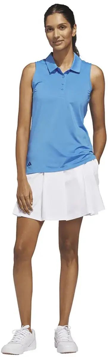 Adidas Ultimate365 Mouwloos Poloshirt Dames XS - Lucid Blue