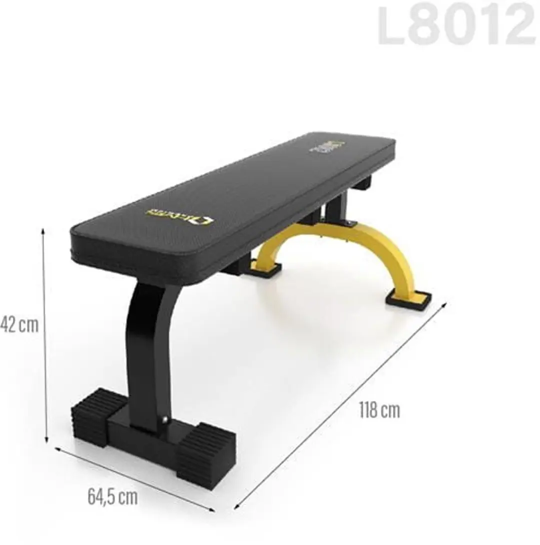 HMS L8012 Vrijstaande Trainingsbank - 200 kg - Zwart/Geel