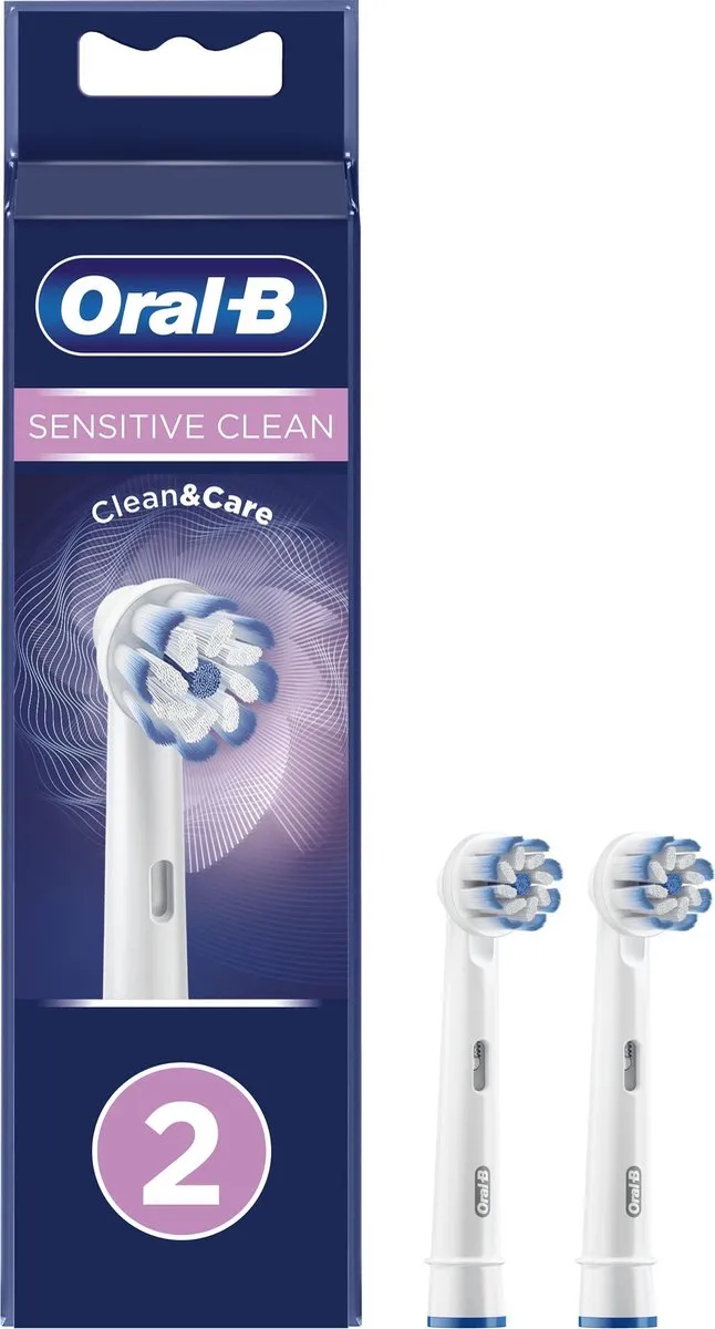Oral-B Sensitive Clean Opzetborstels 2 Stuks - Wit