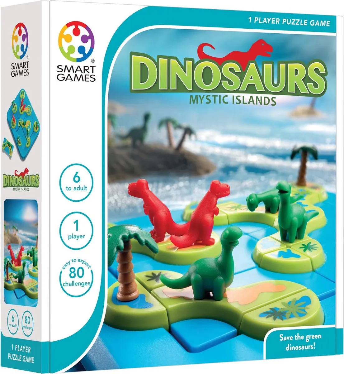 SmartGames - Dinosaurs Mystic Islands - 80 opdrachten - Breinbreker - dino's