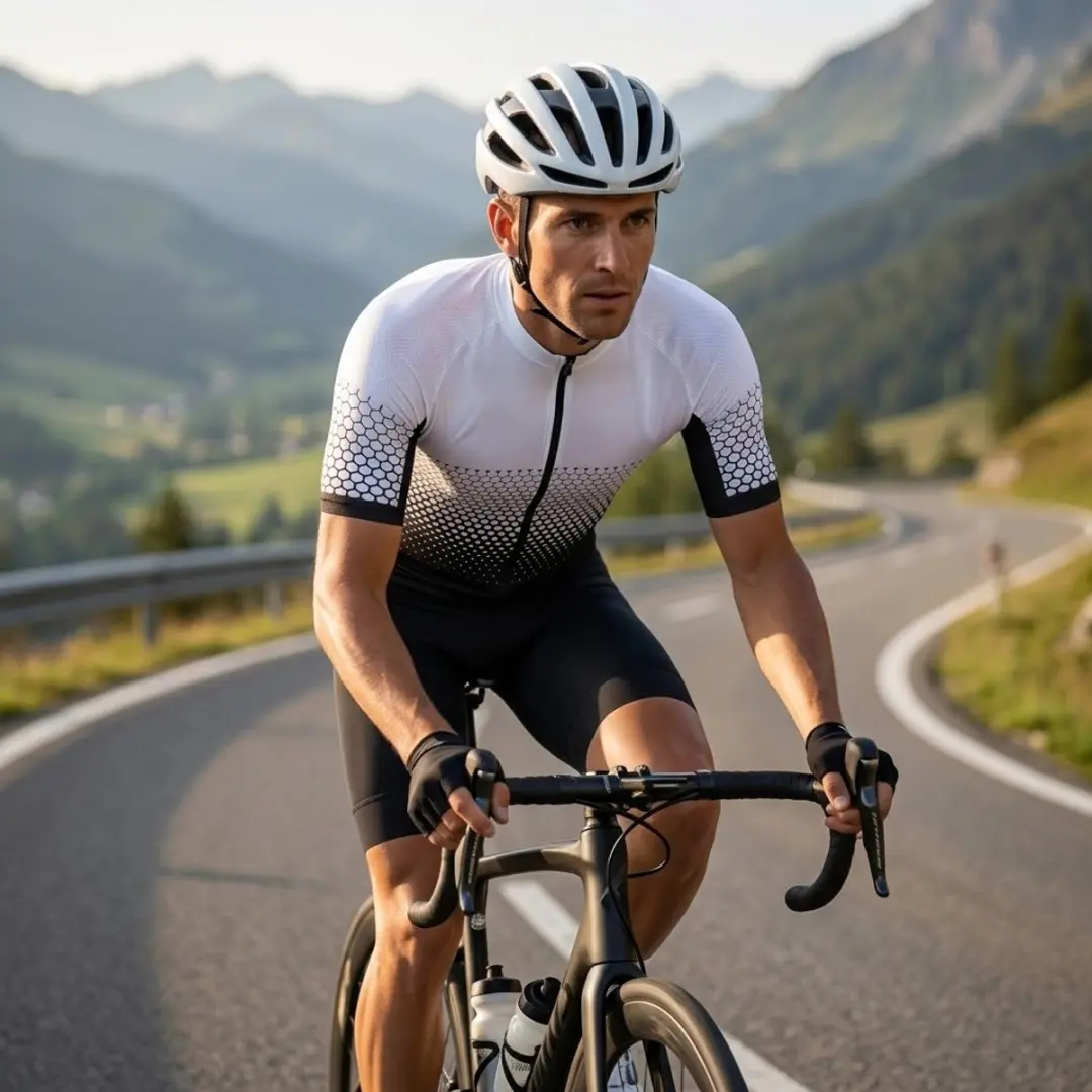 NUVEX Wielren Shirt Heren Korte Mouw S - Wit